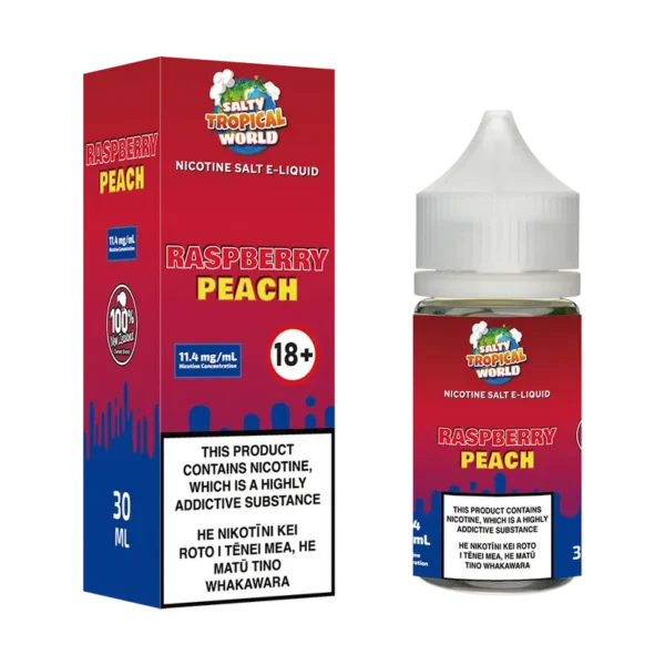 Raspberry Peach Nicotine Salt E-Liquid - Image 2