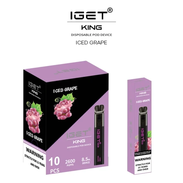IGET King 2600 Puffs Disposable 10 x IGET King - Image 2